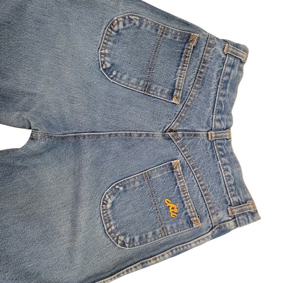 70s Vintage High Waist Wide Leg Chic Jeans 24 - Picture 3 of 11